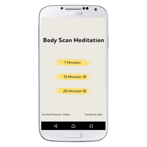 Dein Einstieg in die Meditation mit dem Body Scan. Für Android und iOS